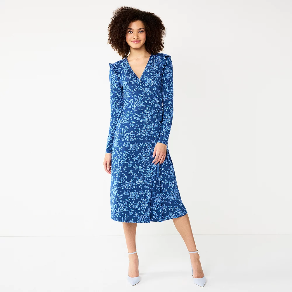 Women's DRAPER JAMES RSVP™ Side-Tie Floral Midi Dress 1 Women's DRAPER JAMES RSVP™ Side-Tie Floral Midi Dress