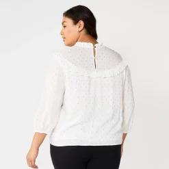 Alternative view of Plus Size DRAPER JAMES RSVP™ Clip Dot Top