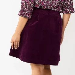 Alternative view of Plus Size DRAPER JAMES RSVP™ Corduroy Wrap Skirt