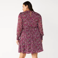 Alternative view of Plus Size DRAPER JAMES RSVP™ Long Sleeve Smocked Dress