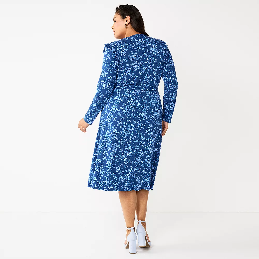 Plus Size DRAPER JAMES RSVP™ Long Sleeve Wrap Dress 2 Plus Size DRAPER JAMES RSVP™ Long Sleeve Wrap Dress - Image 2