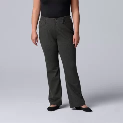 Plus Size Simply Vera Vera Wang High-Rise Ponte Bootcut