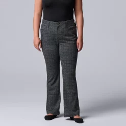 Alternative view of Plus Size Simply Vera Vera Wang High-Rise Ponte Bootcut