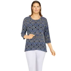 Women's Alfred Dunner Classics Biadere Puff Print Top