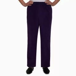 Women’s Alfred Dunner Classics Corduroy Pull-On Straight-Leg Pants -Cuddl Duds SHOP 5721175 Aubergine