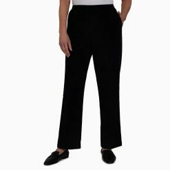 Women’s Alfred Dunner Classics Corduroy Pull-On Straight-Leg Pants -Cuddl Duds SHOP 5721175 Black