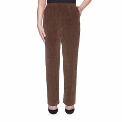 Women’s Alfred Dunner Classics Corduroy Pull-On Straight-Leg Pants -Cuddl Duds SHOP 5721175 Brown