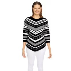 Alternative view of Women's Alfred Dunner Classics Chevron Texture Sweater