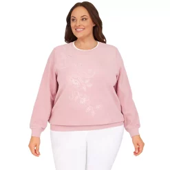 Plus Size Alfred Dunner Classics Asymmetric Floral Pullover Top 16 Plus Size Alfred Dunner Classics Asymmetric Floral Pullover Top -Cuddl Duds SHOP 5722178 Blush
