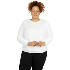 Plus Size Alfred Dunner Classics Asymmetric Floral Pullover Top 18 Plus Size Alfred Dunner Classics Asymmetric Floral Pullover Top -Cuddl Duds SHOP 5722178 Ivory