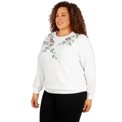Plus Size Alfred Dunner Classics Happy Owls Pullover -Cuddl Duds SHOP 5722179 ALT2