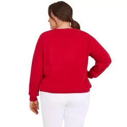 Alternative view of Plus Size Alfred Dunner Classics Festive Center Door Pullover