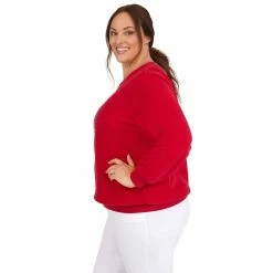 Plus Size Alfred Dunner Classics Festive Center Door Pullover -Cuddl Duds SHOP 5722180 ALT3