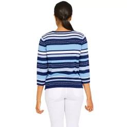 Petite Alfred Dunner Classics Chevron Texture Sweater 10 Petite Alfred Dunner Classics Chevron Texture Sweater -Cuddl Duds SHOP 5723830 ALT