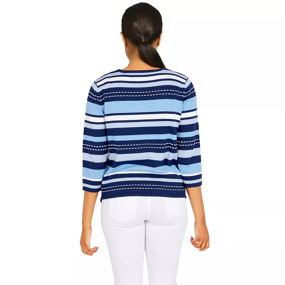 Petite Alfred Dunner Classics Chevron Texture Sweater 4 Petite Alfred Dunner Classics Chevron Texture Sweater - Image 4