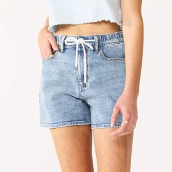Alternative view of Juniors' SO® Super High-Rise Boyfriend Midi Shorts