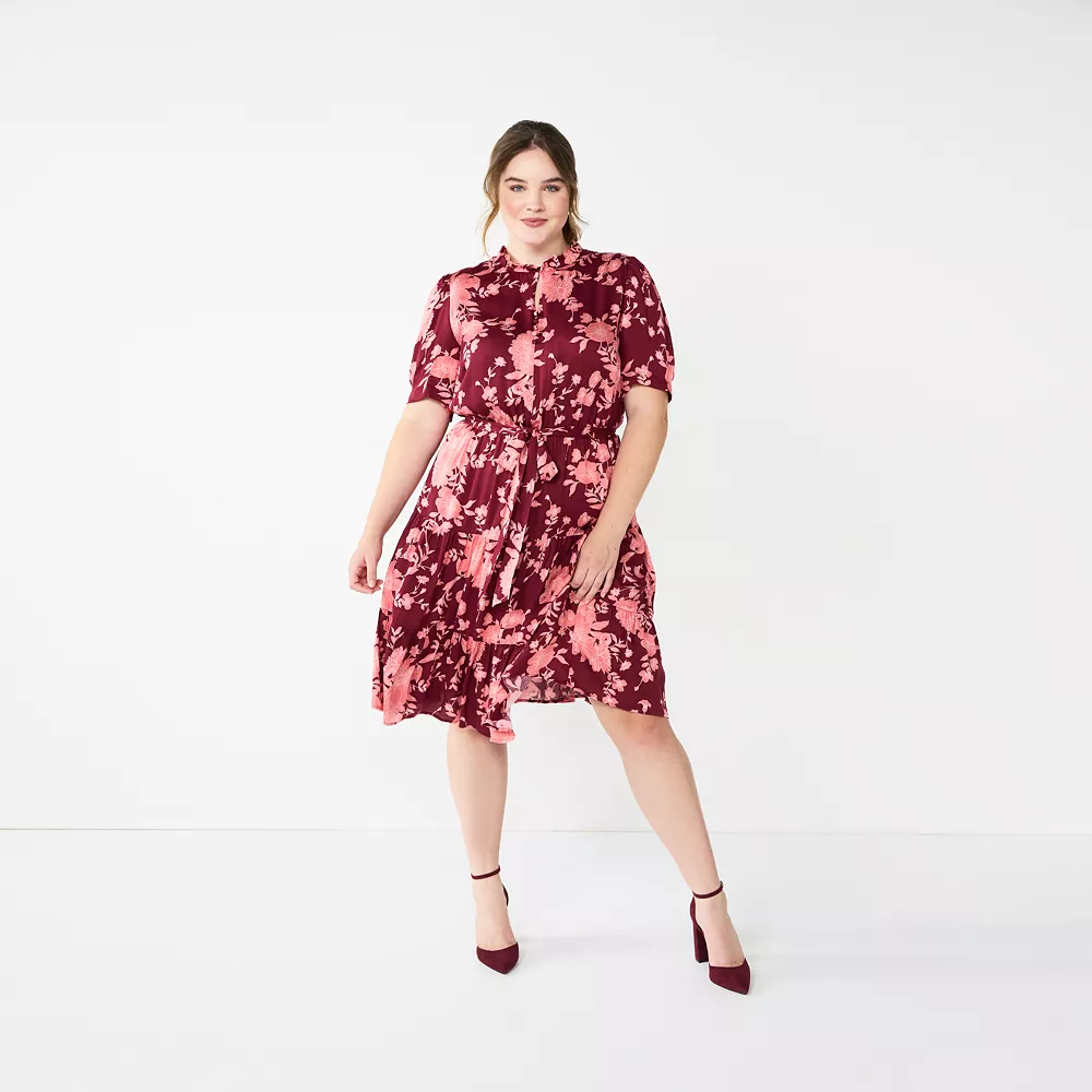 Plus Size DRAPER JAMES RSVP™ Short Sleeve Button-Front Dress 2 Plus Size DRAPER JAMES RSVP™ Short Sleeve Button-Front Dress - Image 2