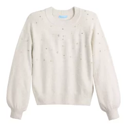 Women's DRAPER JAMES RSVP™ Long Sleeve Embellished Sweater -Cuddl Duds SHOP 5755686 ALT5