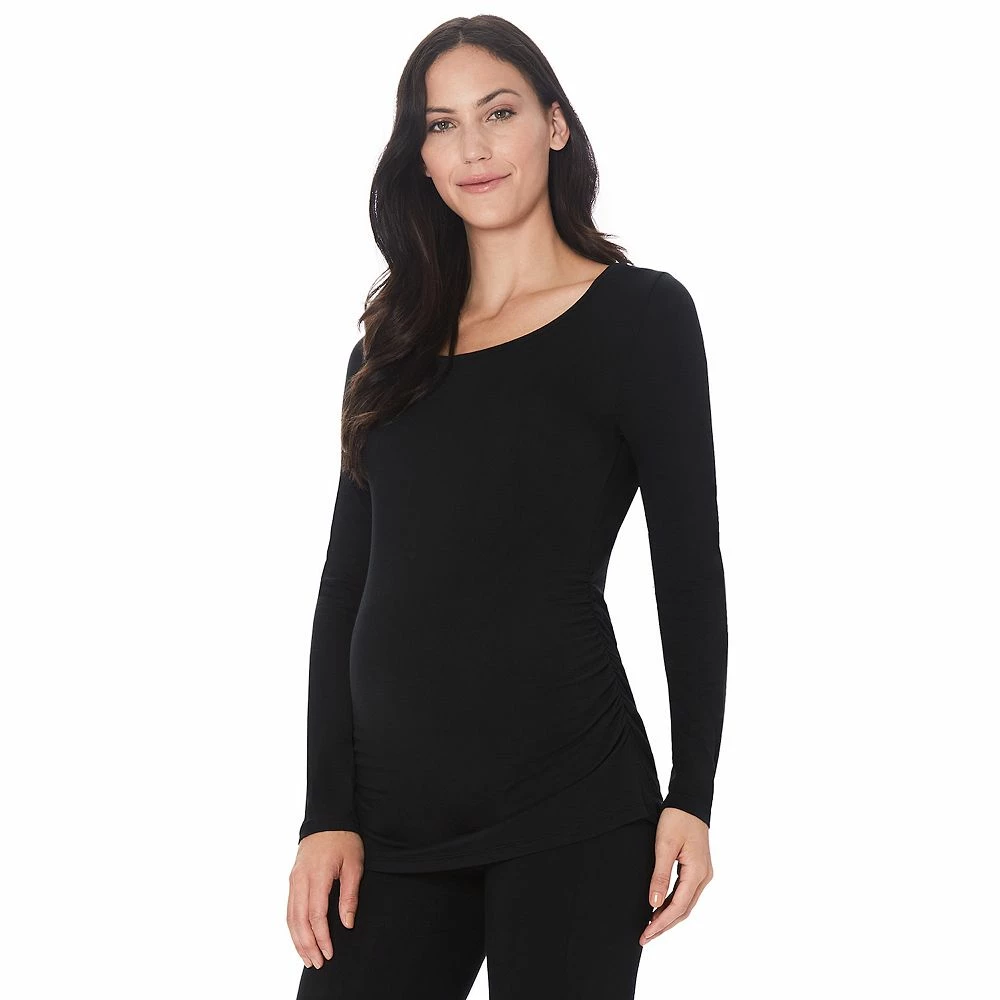 Maternity Cuddl Duds® Softwear with Stretch Ballet Neck Top 3 Maternity Cuddl Duds® Softwear with Stretch Ballet Neck Top - Image 3