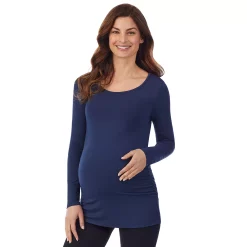Maternity Cuddl Duds® Softwear with Stretch Ballet Neck Top 11 Maternity Cuddl Duds® Softwear with Stretch Ballet Neck Top -Cuddl Duds SHOP 5764832 Navy