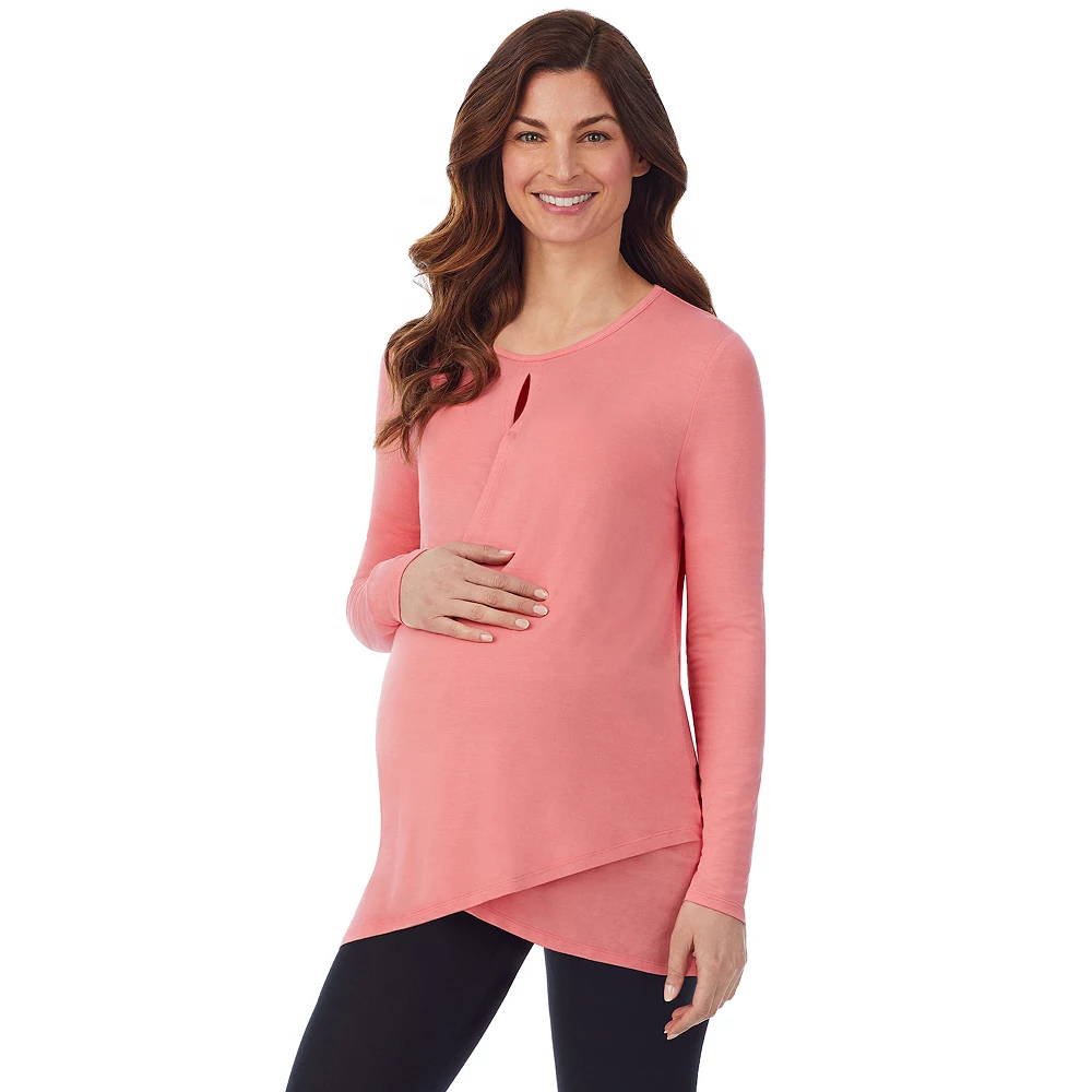 Maternity Cuddl Duds® Softwear with Stretch Wrap Front Top 1 Maternity Cuddl Duds® Softwear with Stretch Wrap Front Top