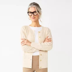 Alternative view of Women's Croft & Barrow® Crewneck Cardigan