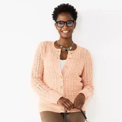Women's Croft & Barrow® Crewneck Cardigan