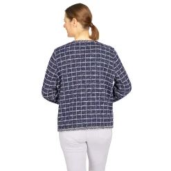 Alternative view of Petite Alfred Dunner Sloane Street Shimmer Boucle with Fringe Trim Jacket