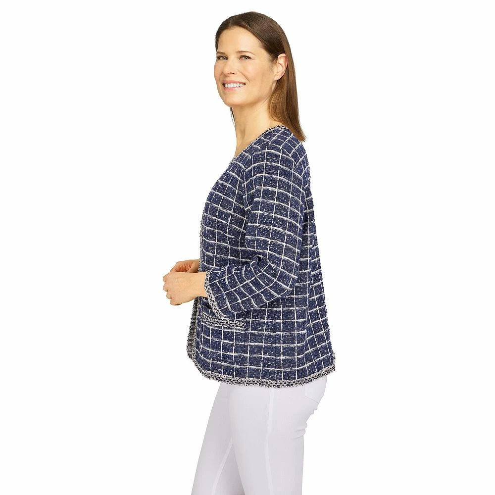 Petite Alfred Dunner Sloane Street Shimmer Boucle with Fringe Trim Jacket 4 Petite Alfred Dunner Sloane Street Shimmer Boucle with Fringe Trim Jacket - Image 4
