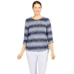 Women's Alfred Dunner Sloanne Street Ombre Stripe Top