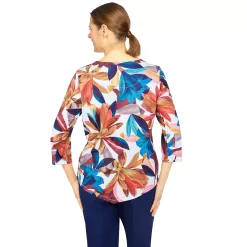 Alternative view of Women's Alfred Dunner Sloanne Street Abstract Flowers Print Top