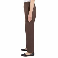 Petite Alfred Dunner Sorrento Heather Microfiber Twill Pants 10 Petite Alfred Dunner Sorrento Heather Microfiber Twill Pants -Cuddl Duds SHOP 5847632 ALT3