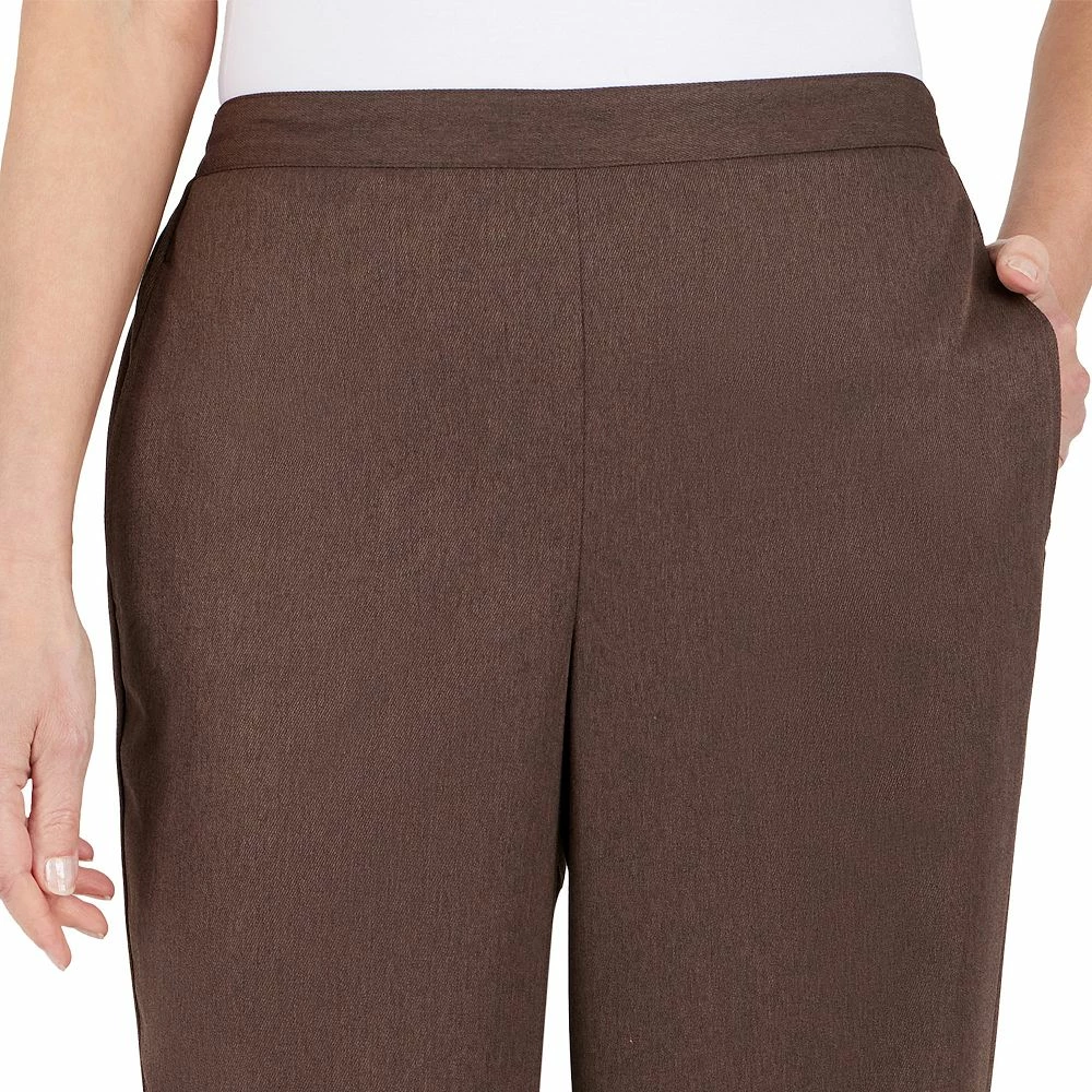 Petite Alfred Dunner Sorrento Heather Microfiber Twill Pants 6 Petite Alfred Dunner Sorrento Heather Microfiber Twill Pants - Image 6