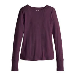 Juniors' SO® Slim Fit Long Sleeve Top 21 Juniors' SO® Slim Fit Long Sleeve Top -Cuddl Duds SHOP 5900267 ALT5