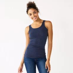 Juniors' SO® Double Scoop Tank 16 Juniors' SO® Double Scoop Tank -Cuddl Duds SHOP 5905142 Blue Beauty