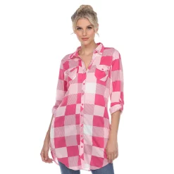 Alternative view of Women's White Mark Plaid Tunic Top