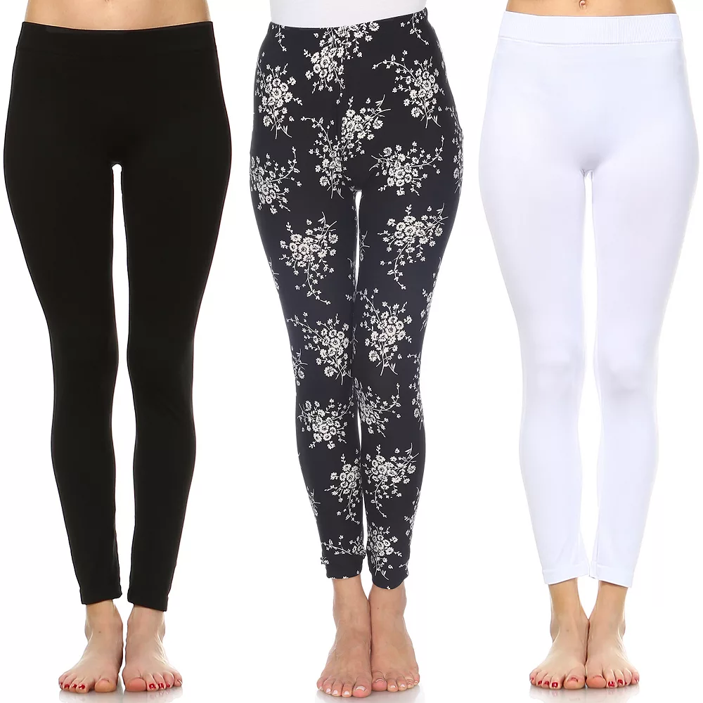 Women's White Mark 3-Pack Leggings Set 1 Women's White Mark 3-Pack Leggings Set