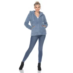 Women's White Mark Sherpa Hoodie -Cuddl Duds SHOP 5907724 ALT4