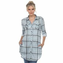 Alternative view of Women's White Mark Plaid Tunic Top