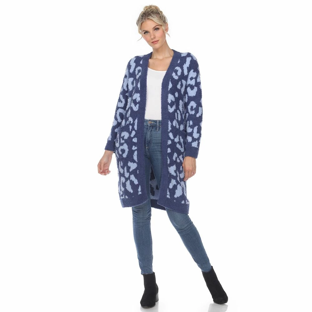 Women's White Mark Leopard Print Cardigan 8 Women's White Mark Leopard Print Cardigan - Image 8