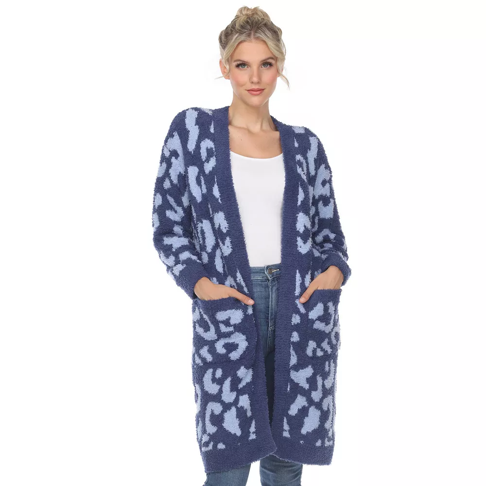 Women's White Mark Leopard Print Cardigan 4 Women's White Mark Leopard Print Cardigan - Image 4