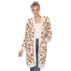 Alternative view of Women's White Mark Leopard Print Cardigan