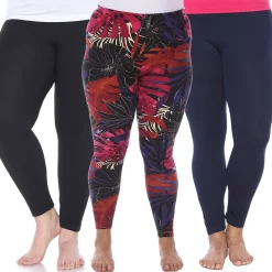 Alternative view of Plus Size White Mark 3-Pack Leggings Set