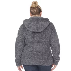 Plus Size White Mark Sherpa Hoodie 16 Plus Size White Mark Sherpa Hoodie -Cuddl Duds SHOP 5909066 ALT