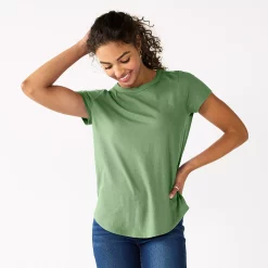 Juniors' SO® Short Sleeve Crewneck Tee 19 Juniors' SO® Short Sleeve Crewneck Tee -Cuddl Duds SHOP 5947019 Manolo Olive