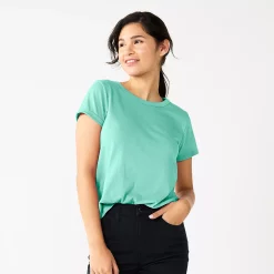 Juniors' SO® Short Sleeve Crewneck Tee 14 Juniors' SO® Short Sleeve Crewneck Tee -Cuddl Duds SHOP 5947019 Polar Lake